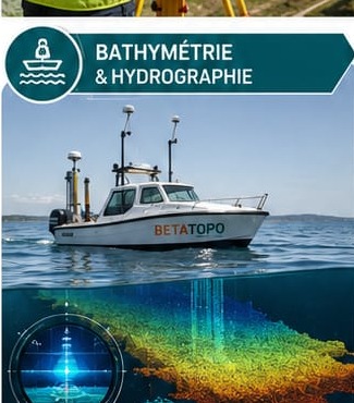 Opération de bathymétrie en mer